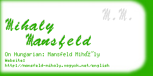 mihaly mansfeld business card